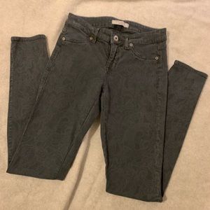 Sz 25 Rich & Skinny twill print dark skinny jeans